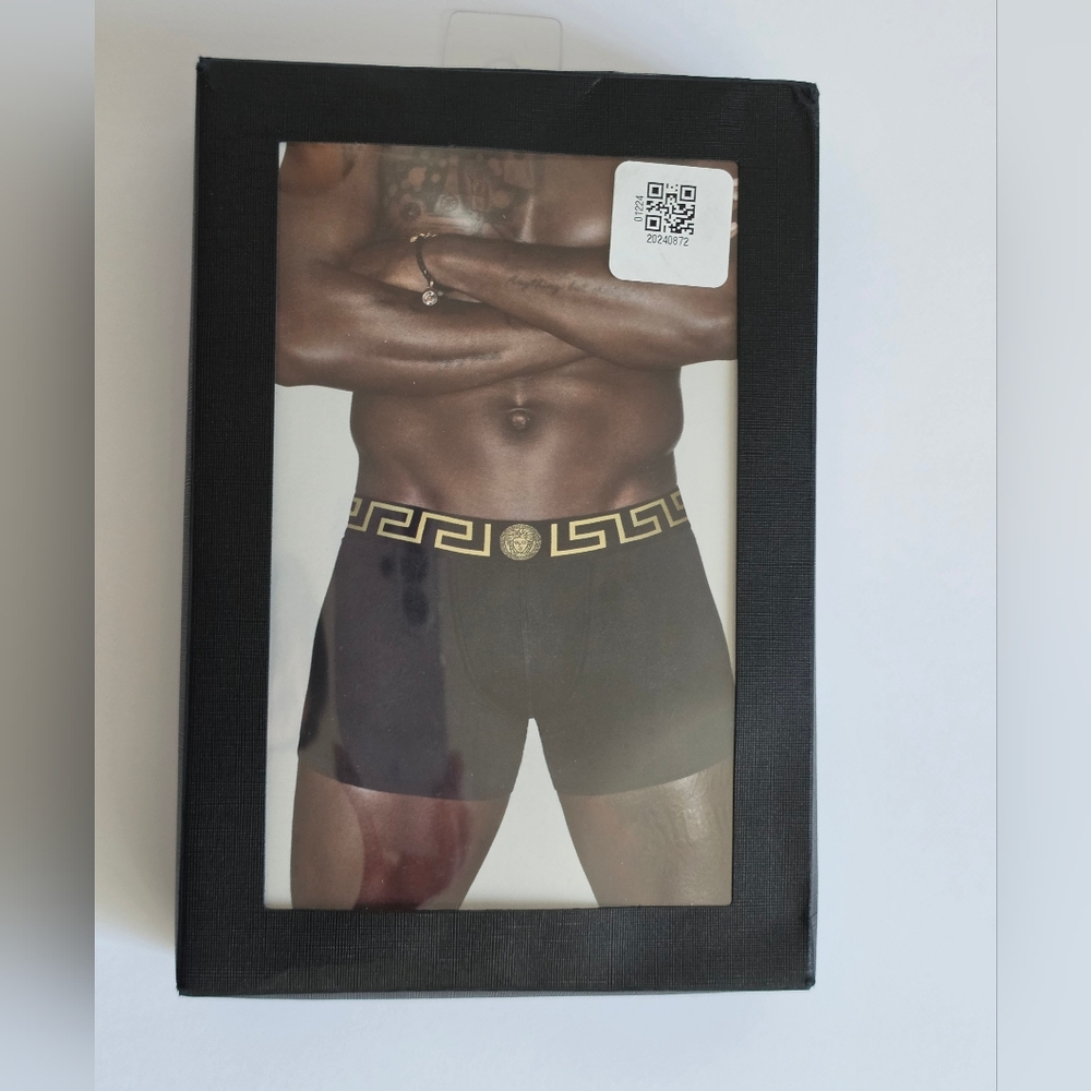 VERSACE Medusa Logo Border Brief Underwear AUTHENTIC NEW box